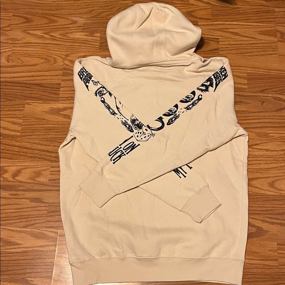 Broken Promises Down On My Luck Sand pullover Hoodie sweater Size Large NWOT - Picture 5 of 7